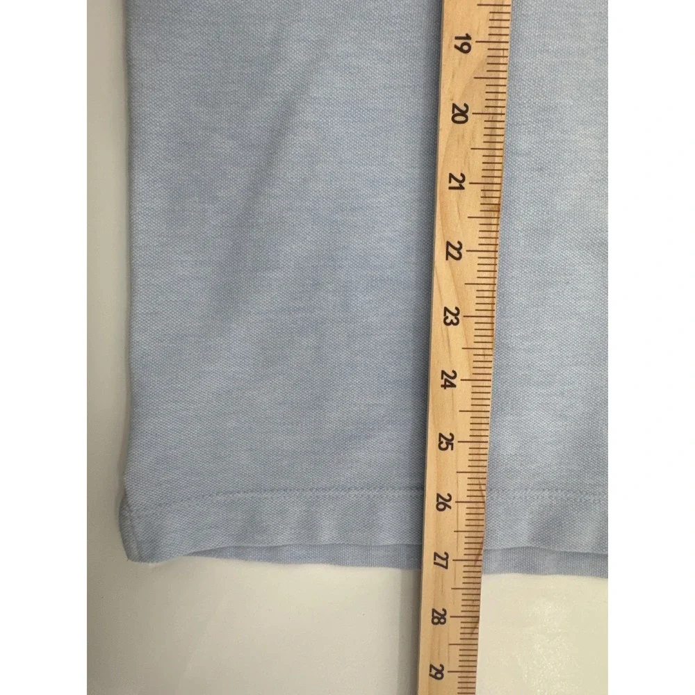Banana Republic Core Temp Polo Shirt Mens Medium Light Blue Short Sleeve‎ Pique